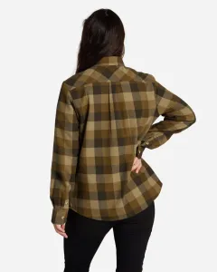Pinewood Wildmark Flanellskjorta Dam - Olive/Suede Brown 