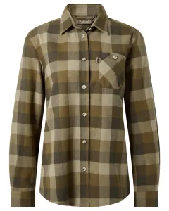 Pinewood Wildmark Flanellskjorta Dam - Olive/Suede Brown 