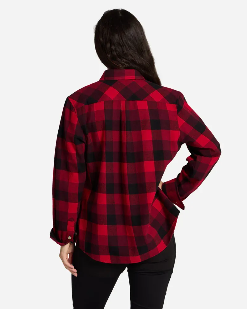 Pinewood Wildmark Flanellskjorta Dam - Red/Black *