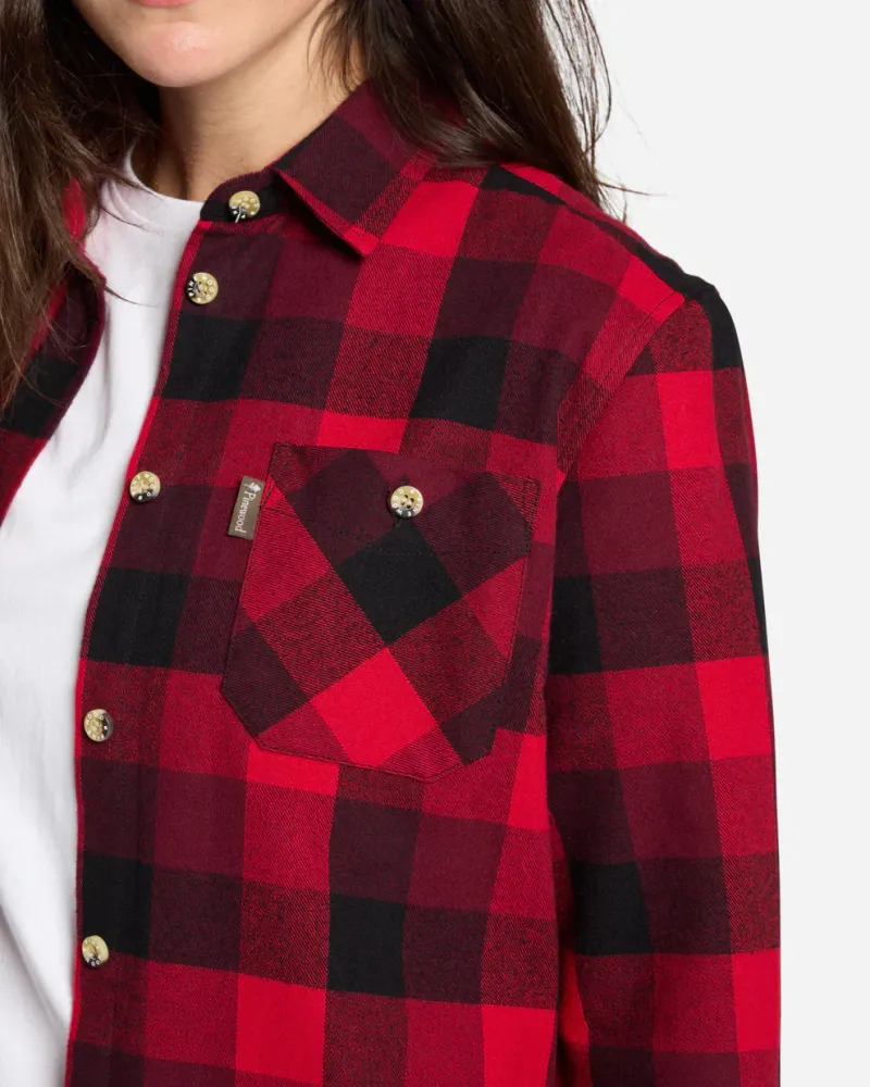 Pinewood Wildmark Flanellskjorta Dam - Red/Black *