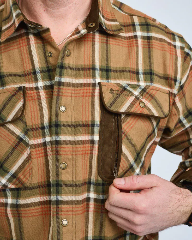Pinewood Cornwall Flanellskjorta - D.Sandstone *