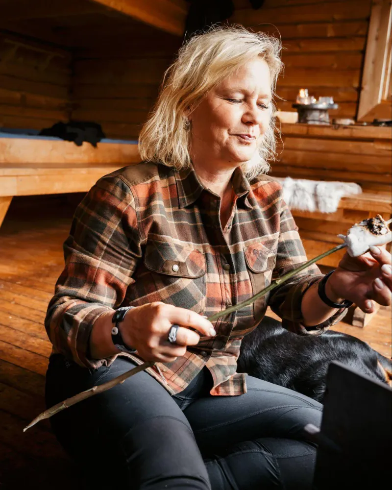 Pinewood Prestwick Exclusive Skjorta Dam - D.Green/Terracotta *