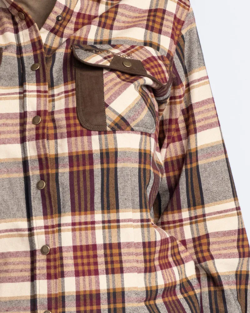 Pinewood Prestwick Exclusive Skjorta Dam - Bordeaux/Beige *