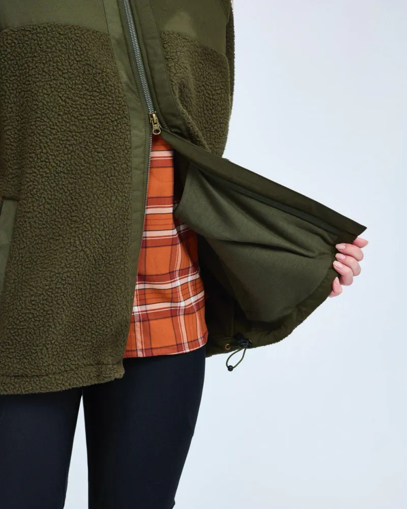 Pinewood Pile Fleecejacka Dam - Moss Green *