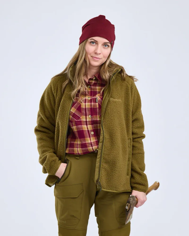 Pinewood Forest Pile Fleecejacka Dam - Olive Green *