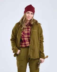 Pinewood Forest Pile Fleecejacka Dam - Olive Green 