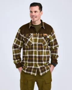 Pinewood Douglas Skjorta - OliveGreen/Cr.White 
