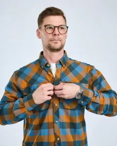 Lumbo Skjorta Pinewood - Fudge/Blue 