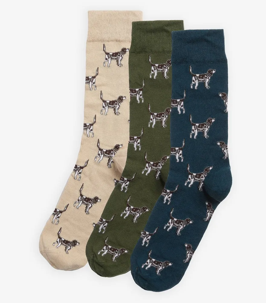 Dog Pointer 3-Pack Sock Gift Set Barbour 