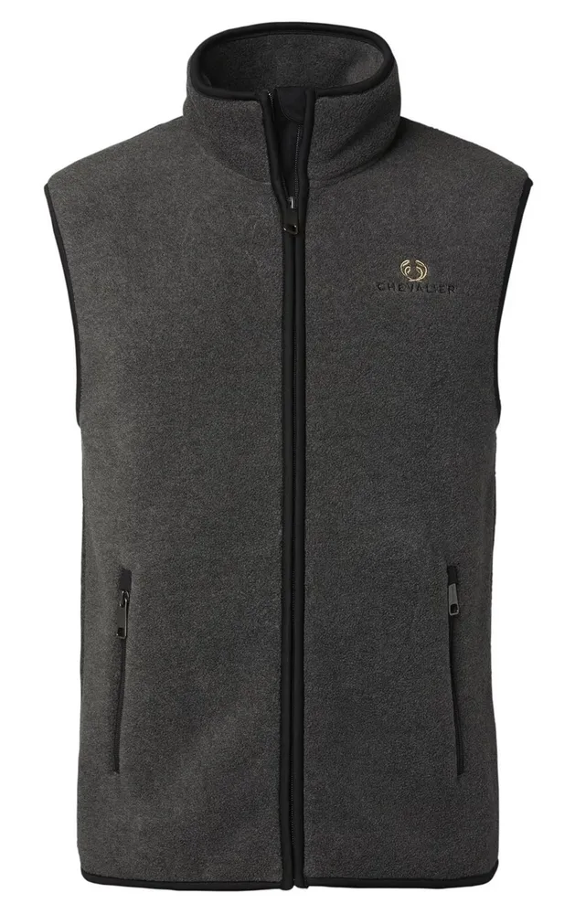 Mainstone Fleece Vest Chevalier - Anthracite w Black *