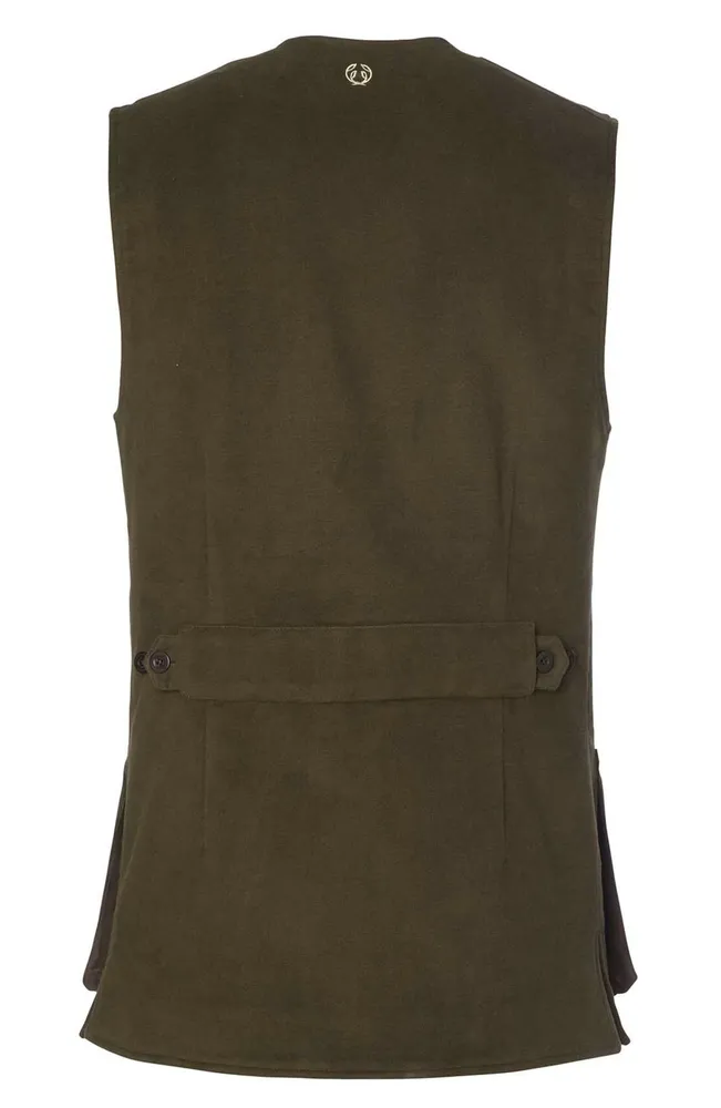 Preston Moleskin Shooting Vest Chevalier - Forest Green *