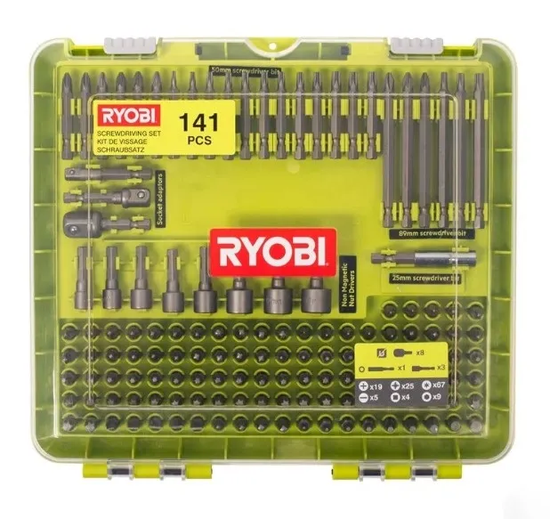 Ryobi RAKD141 Bitssats 141 delar