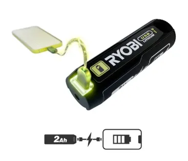 Ryobi RB4L20 4V USB Lithium Batteri 2.0Ah *