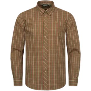 Shirt Tristan 22 Blaser - Dark Olive/Red Checked