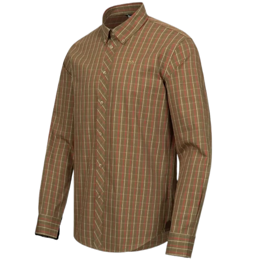Shirt Tristan 22 Blaser - Dark Olive/Red Checked **