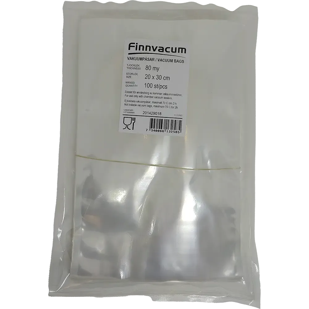 Vakuumpåsar Släta 80 my 20x30 cm
