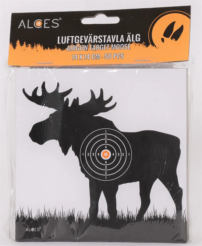 Alces Luftgevärstavlor 14x14 Älg
