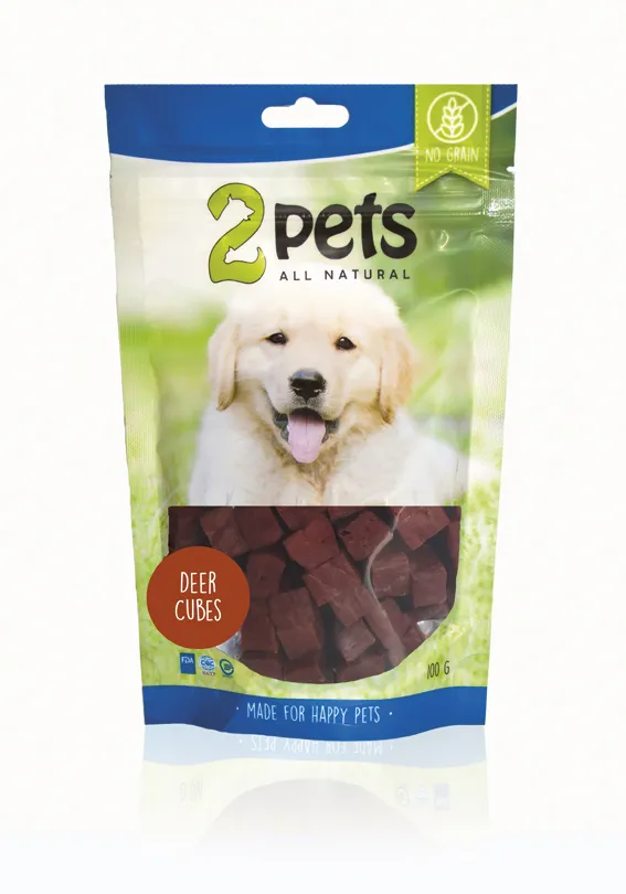 2pets Kuber Hjort 100g