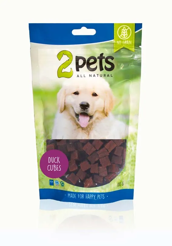 2pets Kuber Anka 100g