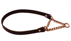 Halsband Halvstryp Läder Svart