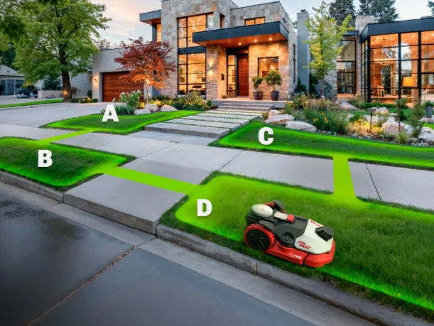 Kress KR271E EyePilot RTK 1500 m² Robotgräsklippare med ZeroTrim *