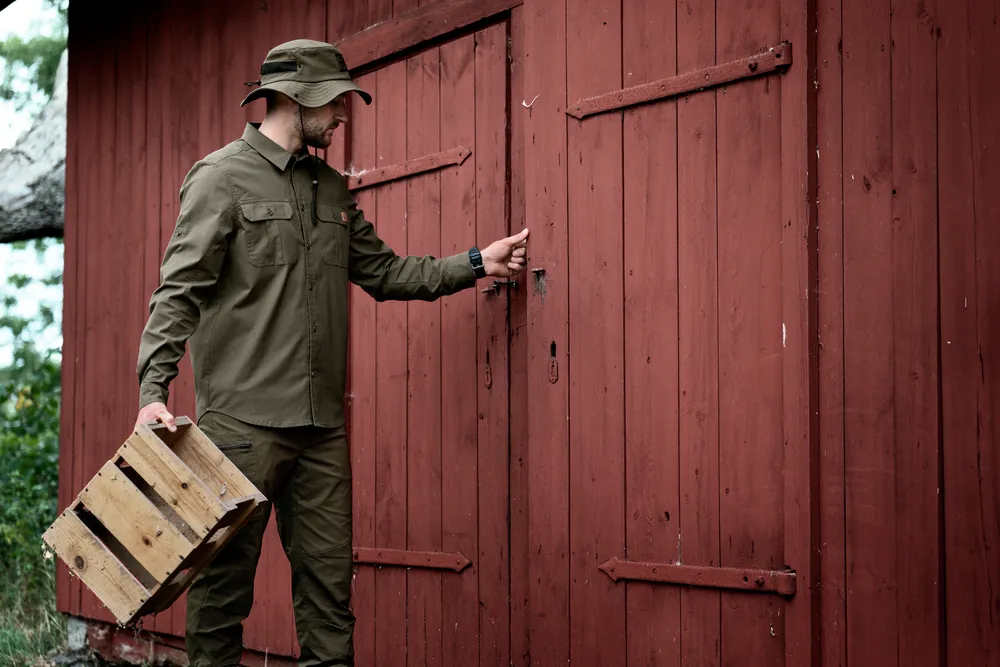 Selous Långarmad Skjorta Seeland - Grape Leaf *