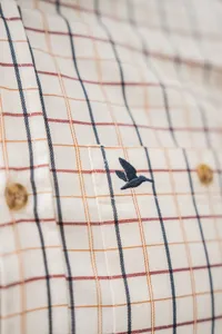 Oxford Skytteskjorta Seeland - Grape Leaf/Terracotta Check 