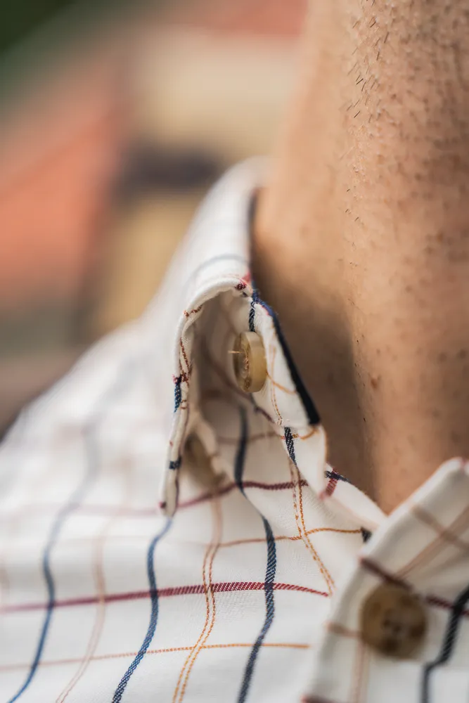 Oxford Skytteskjorta Seeland - Grape Leaf/Terracotta Check *