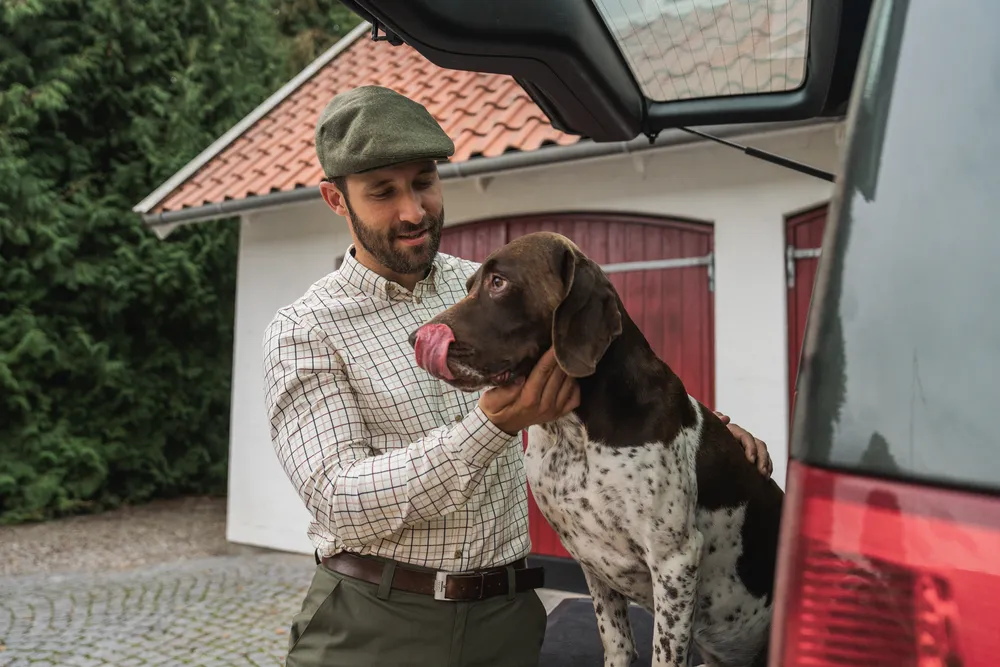 Oxford Skytteskjorta Seeland - Grape Leaf/Terracotta Check *