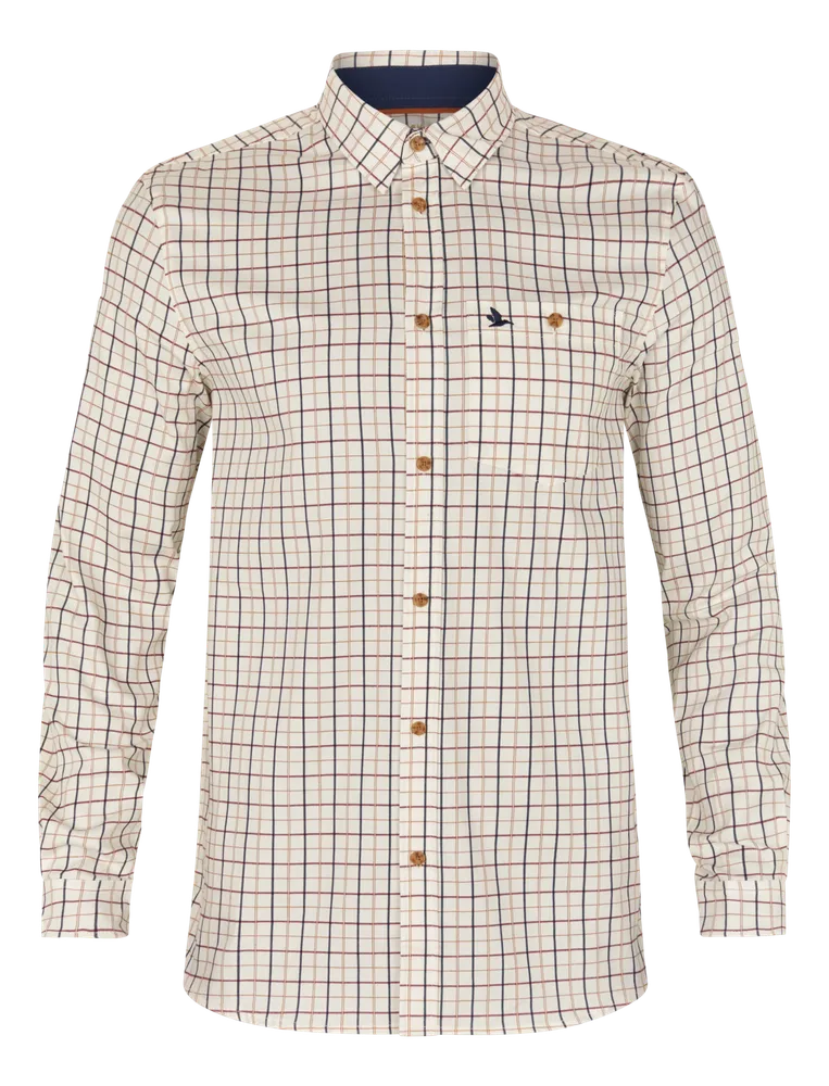 Oxford Skytteskjorta Seeland - Classic Blue/Merlot Check *