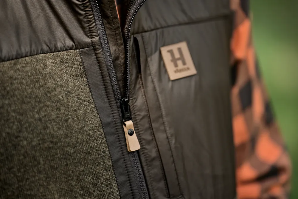 Härkila Kalix Fleeceväst - Willow Green/Shadow Brown *