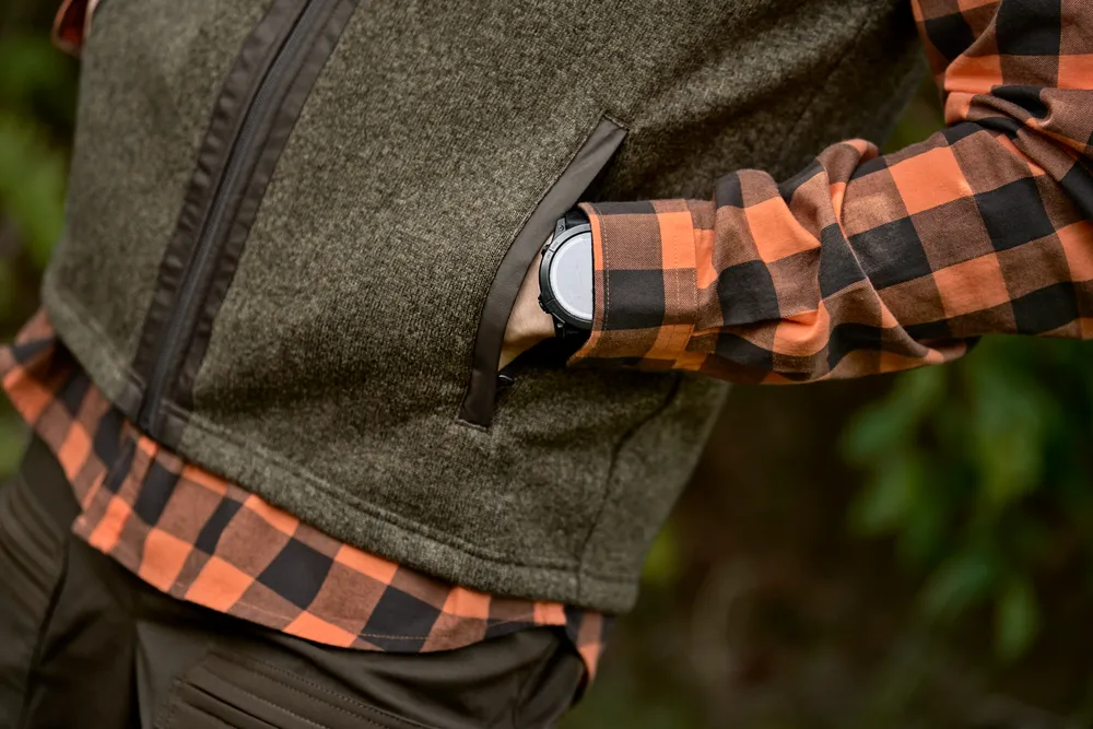 Härkila Kalix Fleeceväst - Willow Green/Shadow Brown *