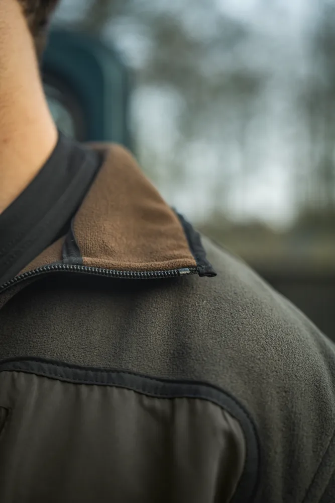 Rogue Solid Vändbar Fleecejacka Seeland - Grizzly Brown/Demitasse Brown *