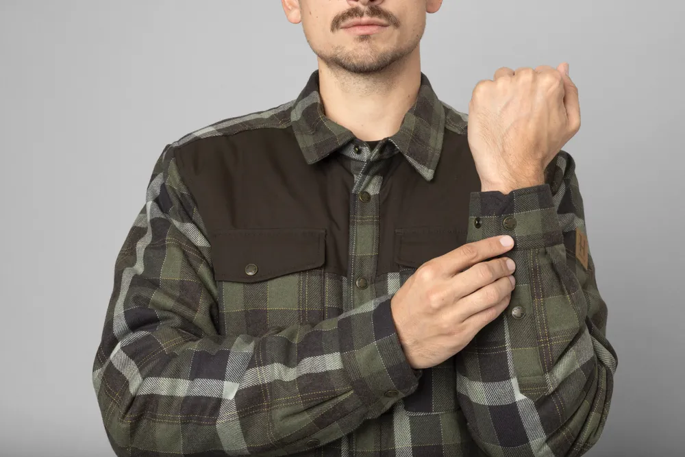 Asmund Insulated Wool Shirt Jacka Härkila - Willow Green/Phantom *