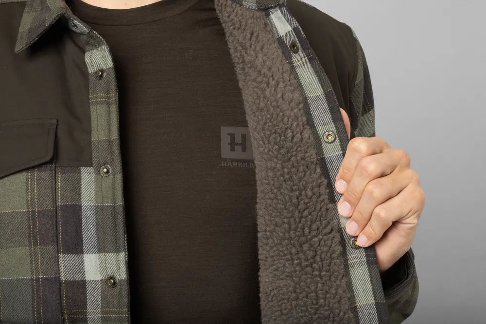 Asmund Insulated Wool Shirt Jacka Härkila - Willow Green/Phantom *