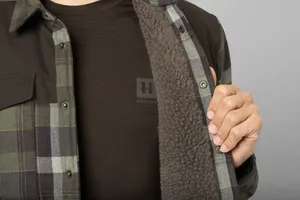 Asmund Insulated Wool Shirt Jacka Härkila - Willow Green/Phantom 