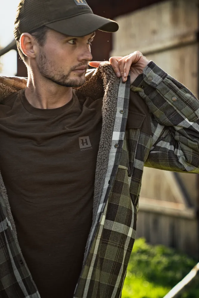 Asmund Insulated Wool Shirt Jacka Härkila - Willow Green/Phantom *