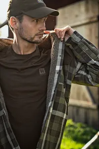 Asmund Insulated Wool Shirt Jacka Härkila - Willow Green/Phantom 