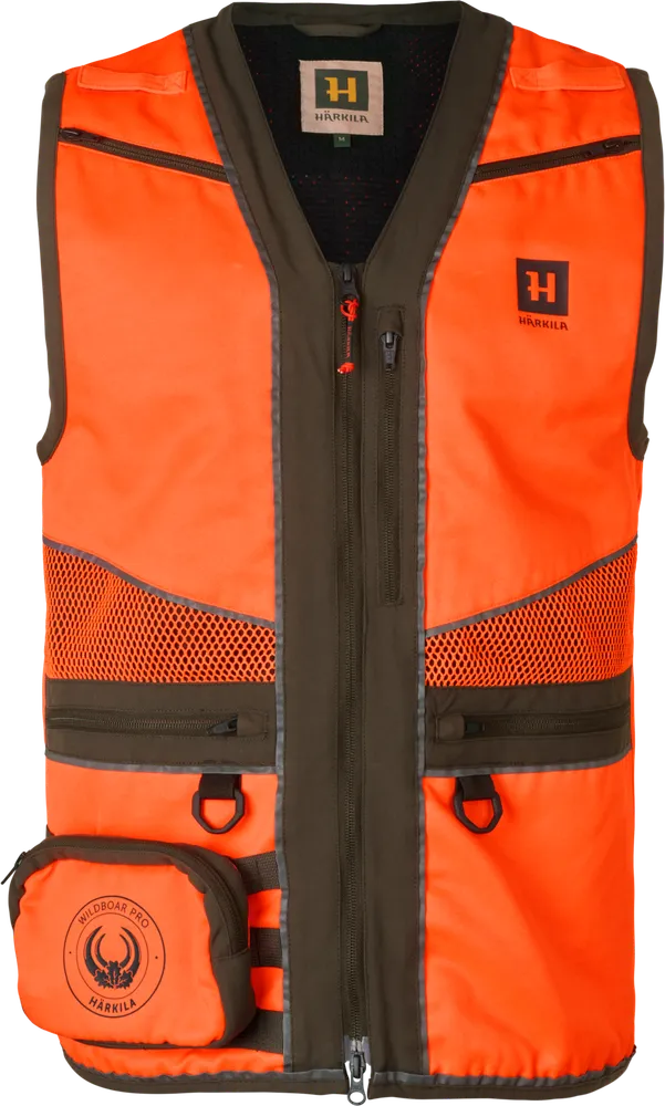 Wildboar Pro Blaze Waistcoat Härkila - Orange blaze/Brown *