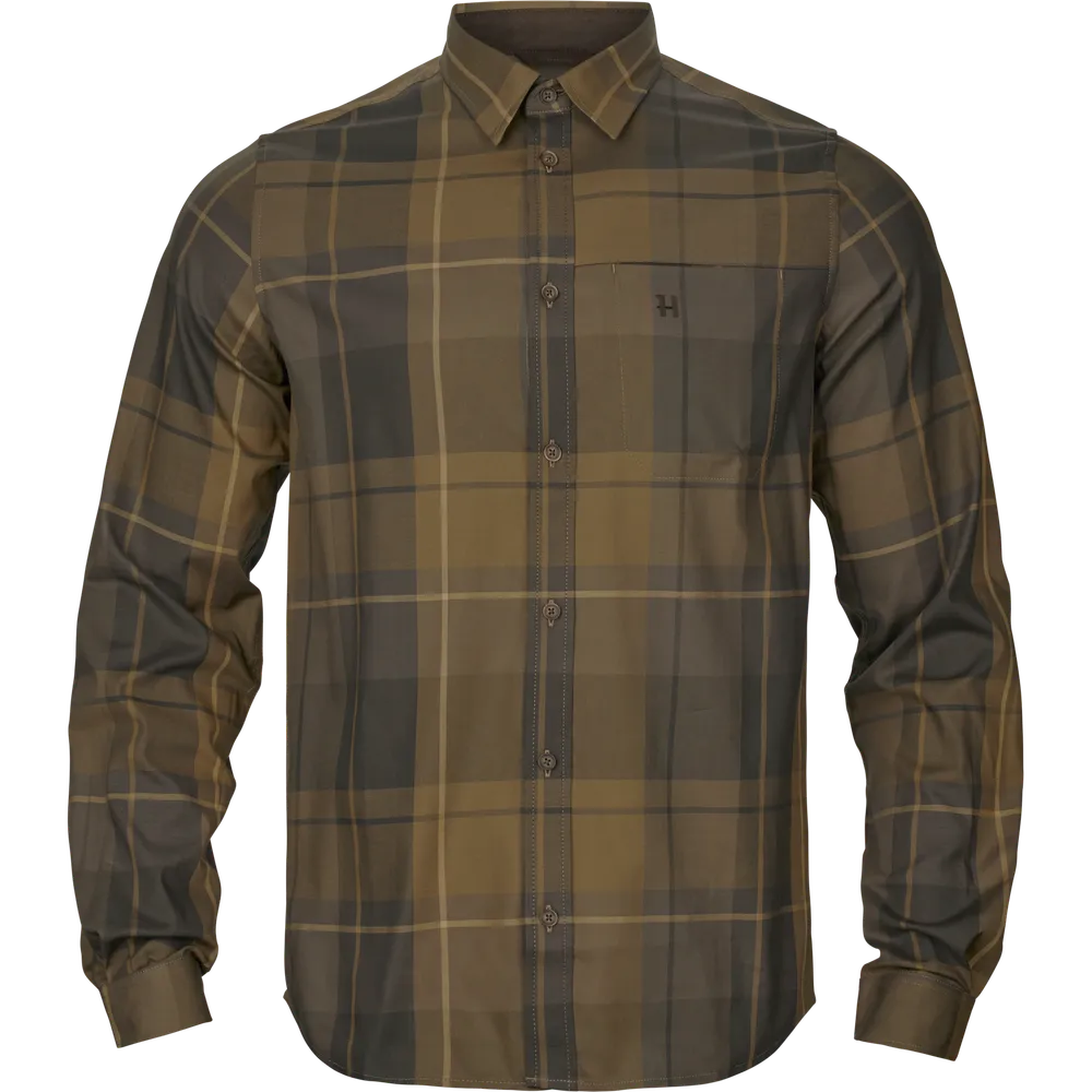 Akse Långärmad Skjorta Härkila - Willow green check *