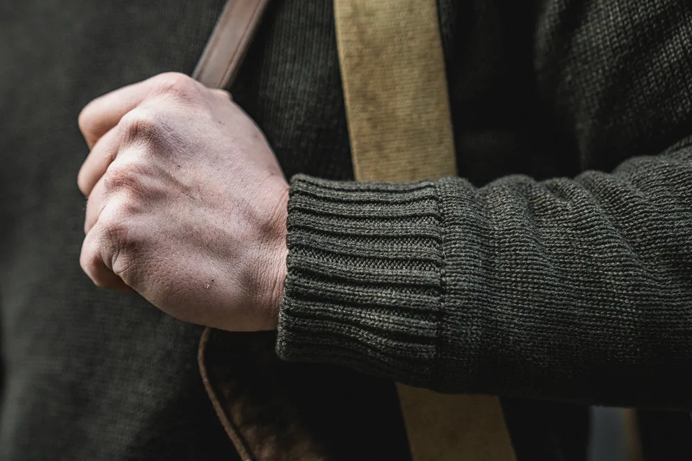 Haze Windbreaker Stickad Tröja Seeland - Dark Brown *