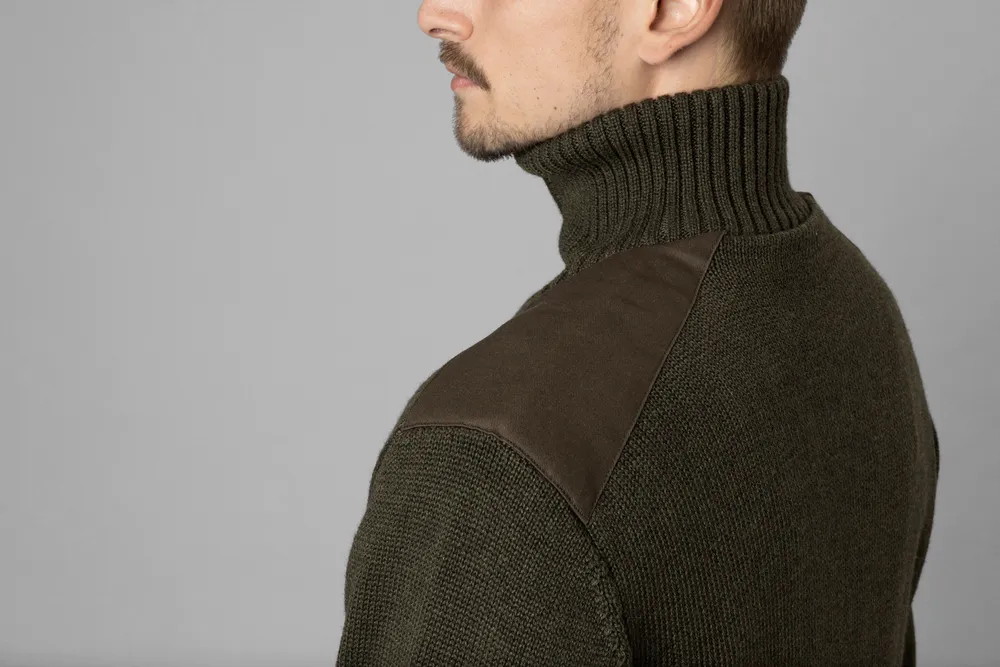 Haze Windbreaker Stickad Tröja Seeland - Dark Brown *