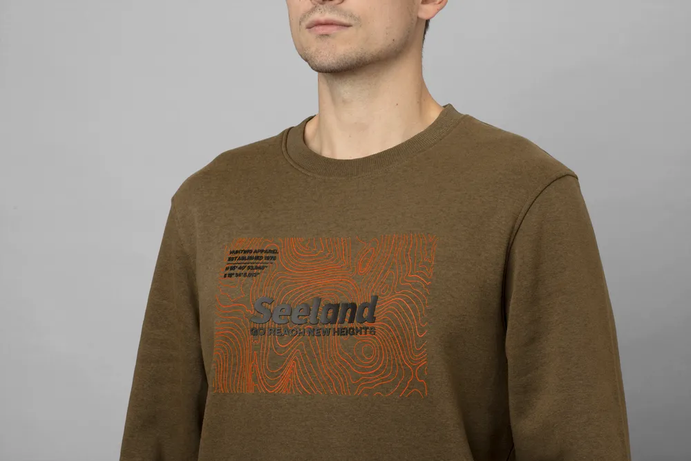 Pulse Sweatshirt Seeland - Dark Olive Melange *