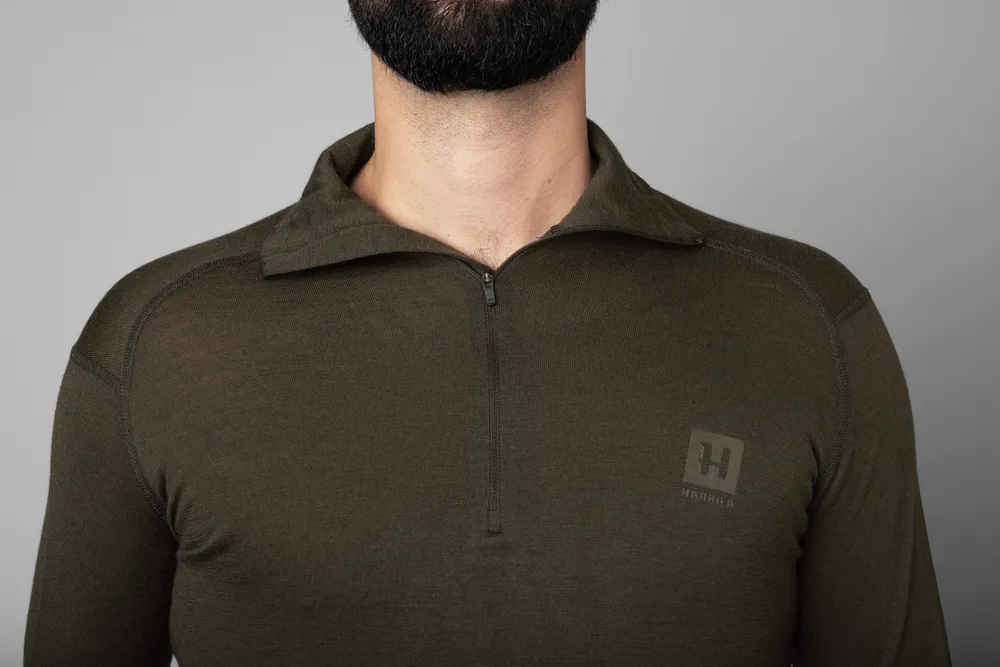 Härkila Base All Season Half Zip Undertröja - Shadow brown *