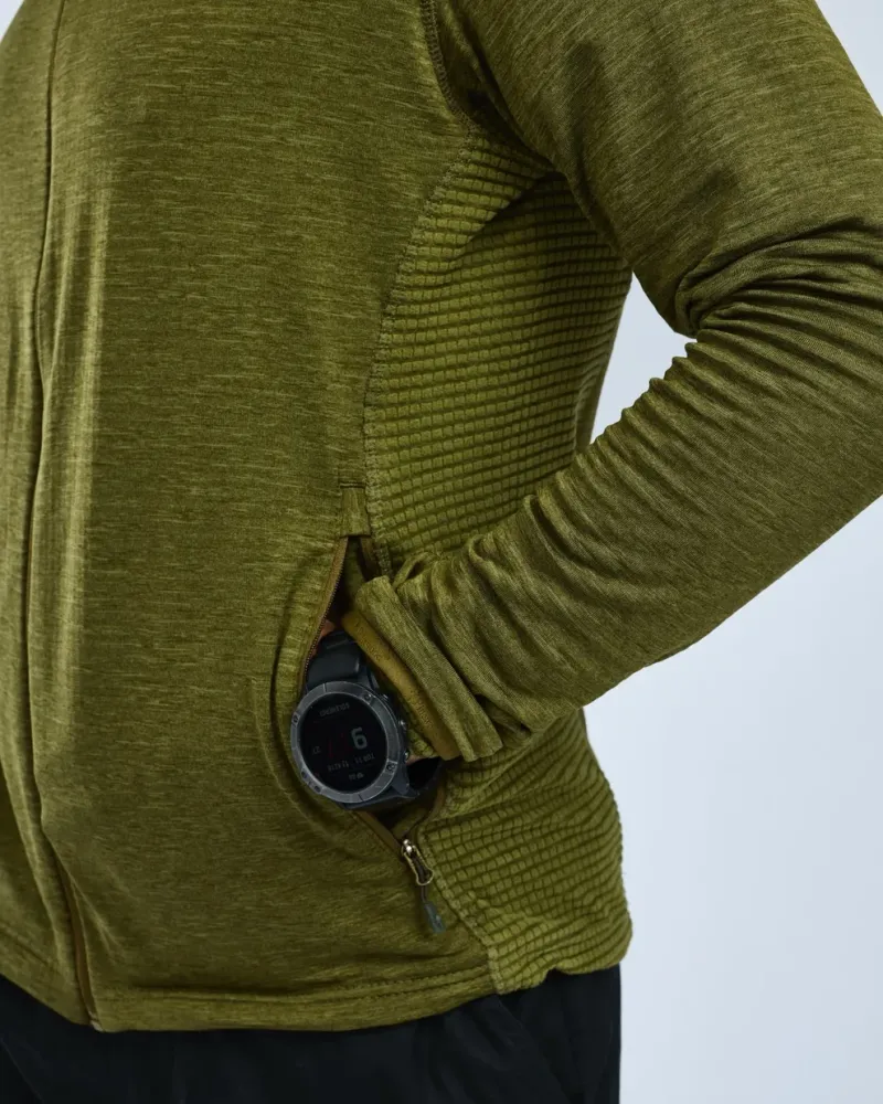Abisko Fleecejacka Pinewood - Olive Green