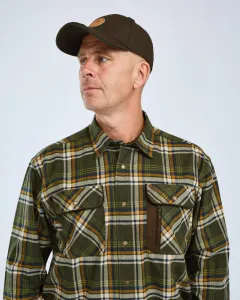 Pinewood Cornwall Flanellskjorta - Mossgreen/L.Khaki *