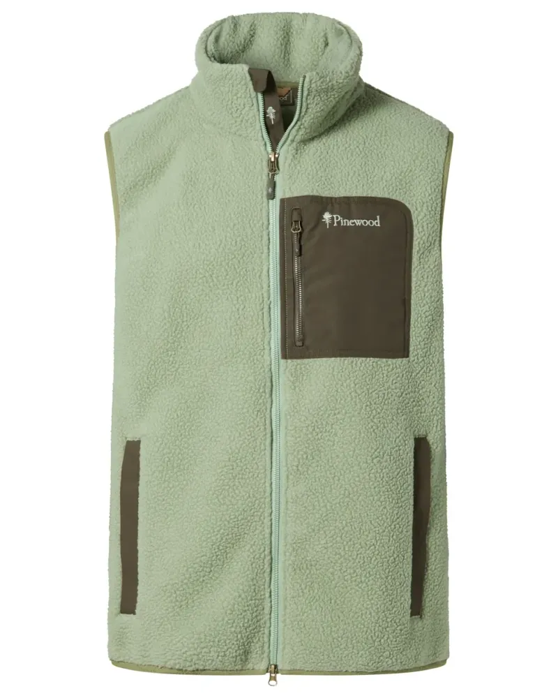 Pinewood Pilefleecevast - Sage Green/MossGr *