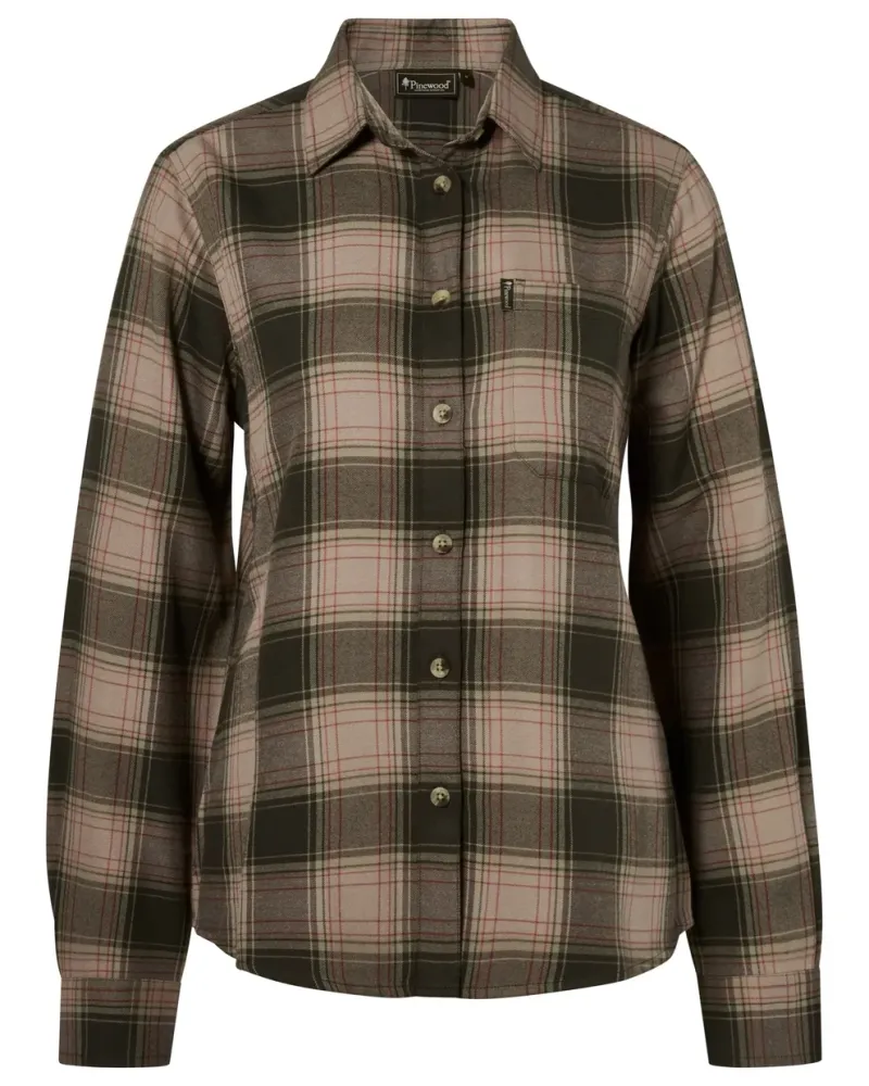 Finnveden Forest Flanellskjorta Dam Pinewood - Olive/D.Green *