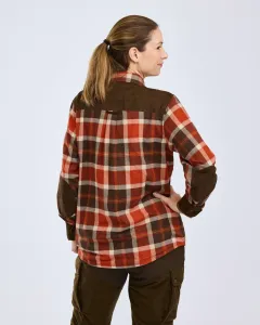 Pinewood Douglas Skjorta Dam - Orange Clay/D.Brown *