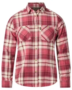 Pinewood Härjedalen Dam Flanellskjorta - CherryPink/Offwhite *